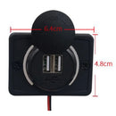 通用车载充电插座 12-24V 3.1A 双USB插头充电器电源插座配件，适用于露营车、大篷车、房车、巴士、船只配件
