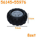 Car Truck Wheels Hub Bricks MOC Technical Tire Wheel Cross Hole Set Motorcycle Tyre & Rim Construction Building Blocks