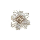 5pcs 9cm Large Artificial Flowers Christmas Tree Pendant Hollow Simulated Flower Christmas Decoration For Wedding Party New Year