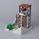 Military MOC Sentry Building Block Soldier Sandbag Fence Cannon Shell Barbed Wire Weapon Rack Training Field Watchtower Toy K018