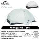 Naturehike挪客 Mongar 2露营帐篷 超轻户外三人四季防水20D尼龙徒步帐篷 双人背包帐篷