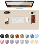Large Size Leather Desk Pad Protector, Office Desk Mat, Large Mouse Pad, Non-Slip PU Leather Desk Blotter, Laptop Desk Pad