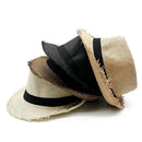 Straw Sun Hat Mens Womens Casual Breathable Cowboy Wide Brim Jazz Hat Sun Protection Fashion Beach Caps Summer