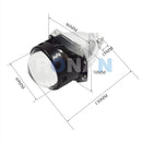 Ronan 2pcs LHD 2.5 inch Bi-xenon Ver 9.5 Car Headlight Projector Lens for H1 H4 H7 Socket Car Retrofit Upgrade