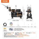 SucceBuy Airbrush Kit, Dual Fan Air Compressor Professional Airbrushing System Kit Airbrushes Mixing Wheel Cleaning Brush Set