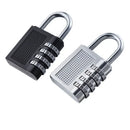 Heavy Duty 4 Dial Digit Combination Lock Weatherproof Security Padlock Outdoor Gym Trunk Safely Code Lock Black 80*43*14mm