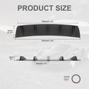 Universal 5 Fin Spoiler Modification Kit Car Rear Bumper Lip ABS Rear Shark Chassis Fin Style Curved Bumper Lip Diffuser