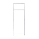 5FT Metal Wedding Arch Stand Rectangle Balloon Frame Backdrop Venue Decor Flower Display Rack for Wedding 155cm Gold/White