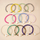 Go2boho Crystal Beaded Bracelets Healing Luck Shell Cross Boho Elastic Stretch Handmade Jewelry For Women Men Fashion Gifts