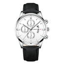 Business Men's Watch Brand Luxury Male Quartz Watches Minimalist Casual Leather Strap Digital Calendar Wristwatch Men Clock