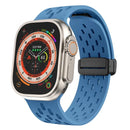 Silicone Bracelet Correa For Apple Watch Ultra band 46mm 49mm 45mm 44mm 42mm 40mm 41mm Magnetic Strap iWatch Series 10 9 8 SE 7