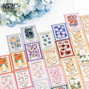 45 Pcs/pack Stamp Style Flowers Stickers Set For Journal Planner Diy Crafts Scrapbooking Embelishment Diary