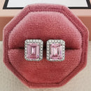 2026 Pink Silver Color Zircon Stud Earrings For Women Earing Girl Party Gift 1 dollar items Gothic freeshipping y2k Jewelry Z7