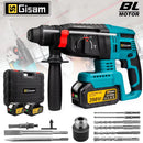 26mm Brushless Electric Hammer Drill Multifunctional Rotary Hammer Drill Cordless Impact Drill Tool For Makita 18V Battery Pin