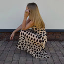 Polka Dots Print Detachable Scarf Sling Dress 2026 New Ladies Slim V-neck Spaghetti Strap Long Robes Women's Beach Dresses