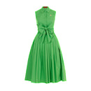 Women Dress Party Dresses Long Dress Sleeveless Single Row Buckle Lace Up Design Casual Dresses Summer Beach Dress Women Dresses