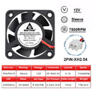 2个 GDSTIME 40MM 散热风扇 DC 5V 12V 24V 40x40x10mm 双滚珠迷你冷却风扇 4010 轴流风扇 40MM 适用于 3D 打印机、DVR、NAS 散热