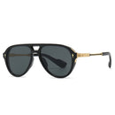 SHAUNA Retro Double Bridges Pilot Men Sunglasses Fashion Brand Designer Shades UV400 Trending Rivets Women Luxury Sun Glasses