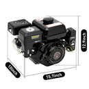7.5HP 4-Stroke Gasoline Engine 3KW 210CC Hand/Electric Start OHV Air Cooling Gas Engine Motor for Go Karts Compressors 3600RPM