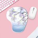Marbled Texture Wrist Rest Mouse Pad Ergonomic Non Slip Hand Support Mouse Mat Comfortable Oil Painting Gaming Mousepad