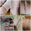 Huitan Bling Cubic Zirconia Chain Anklet for Women Fashion Ankle Bracelet Barefoot Sandals Foot Jewelry Anniversary Gift 2022