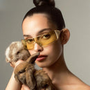NONOR 1PCS Rectangle Sunglasses Women Sexy Retro Luxury Brand Designer Small Sun Glasses gafas de sol para hombre
