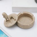 Cross-border new product Moai ashtray Easter Island giant stone statue ashtray for cigarette Yoga ashtray with lid Smoking Acces