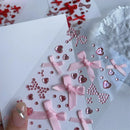 The Bow Heart Archive | 3D K-Pop Photocard Sticker Set for Scrapbooks, Journals & Phone Cases
