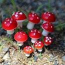 20个迷你人工树脂蘑菇微缩模型仙女花园景观苔藓玻璃容器工艺品盆栽微景观装饰