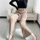 YUDX Women Pleated Solid Color Ankle-length Pants Elastic Waist Wide Leg Straight Female Trsouser Loose 2026 Summer