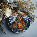 2024 Nativity Scene Hanging Ornaments Christmas Decoration Wall Hanging Jesus Angel Easter Christ Room Home Decorations