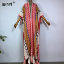 WINYI woman Winter Knitted cardigan coat Loose Christmas Fashion hipster party dress Thick Warm free size Female cloke overcoat