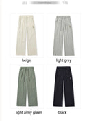 High Quality Summer Thin Men's Straight Tube Loose Ice Silk Wide Leg Casual Pants Breathable Jogging Fitness Baggy Casual Pants