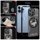 Case For iPhone 15 14 13 Pro Max Astronaut For Magsafe Iron Ring Wireless Charging Acrylic Cover For iPhone 15 14 13 Back Fundas