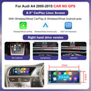 8.8"12.3" Car Multimedia Linux Touch Screen For Audi A4 2009-2015 Wireless CarPlay Android Auto Airplay Car Multimedia