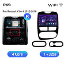 AWESAFE PX9 车载收音机 适用于 雷诺 Clio 4 2012-2019 无线 Carplay 屏幕 安卓自动立体声 GPS 导航 FM RDS BT SWC