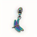 5PCS Dragonfly Bee Wallet Cosmetic Bag Pull Tab Slider Pencil Case Coat Messenger Bag Metal Insect Zipper Fashion Cute Pendant