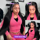 30 40 Inch Bone Straight 13x6 13x7 Transparent Lace Front Wig 250 Density 13x4 HD Lace Frontal Wigs Human Hair 6x6 CLosure Wig