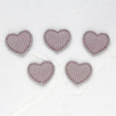 50pcs 21x25/32x37mm Padded Corduroy Fabic Heart Appliques for DIY Hat Clothes Leggings Sewing Supplies Headwear Decor Patches