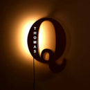 Custom Letters LED Night Light Wooden Engraved Name Home Decor Wedding Birthday Party Christmas New Year Decoration Lover's Gift