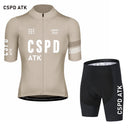 CSPD ATK men's cycling sportswear set summer lightweight cycling jersey sponge cushion cycling bib MTB cycling suit