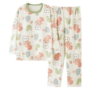 Big Size M-5XL Spring Knitted Cotton Pijamas Two Piece Set Long Sleeved Women Pyjamas Ladies Sleepwear Cute Cartoon Pijamas