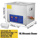 VEVOR Ultrasonic Cleaner Ultrasound Cleaner Portable Ultrasound cleaning Machine Multifunction 1.3L-30L Diswasher Home Appliance