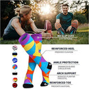 6 PAIRS Compression Socks Flowers Animal Fruit for Men Women Running Nurse Socks Nurses Sport Ladies Lady Womens Running
