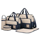 Miss Lulu Set of 5 Baby Wrap bag Mother Diaper bag with handbag bag Shoulder bag Bottle Holder & Wrap Backs