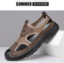 New Summer Sandals Breathable Men Shoes Mesh Outdoor Men Hollow Sandals Antiskid Beach Sandals Flats Footwear Zapatillas Hombre
