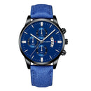Business Men's Watch Brand Luxury Male Quartz Watches Minimalist Casual Leather Strap Digital Calendar Wristwatch Men Clock
