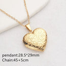 DIY Necklace Photo Picture Locket Necklace New Valentine's Day Openable Floral Heart Necklace Heart Locket Necklace