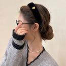Retro Women Hair Hoop Flocking Hairband French Love Velvet Hair Band Bezel Girl Headband Fashion Headdress Hair Accessories
