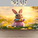 Easter Happy Theme Party Decoration Backdrop Spring Grass Flowers Rabbit Easter Egg Party Supplies Decorations Banner Gift